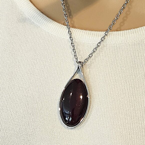 NECKLACE - Merlot colour inspired pendant - Picture 6 of 6